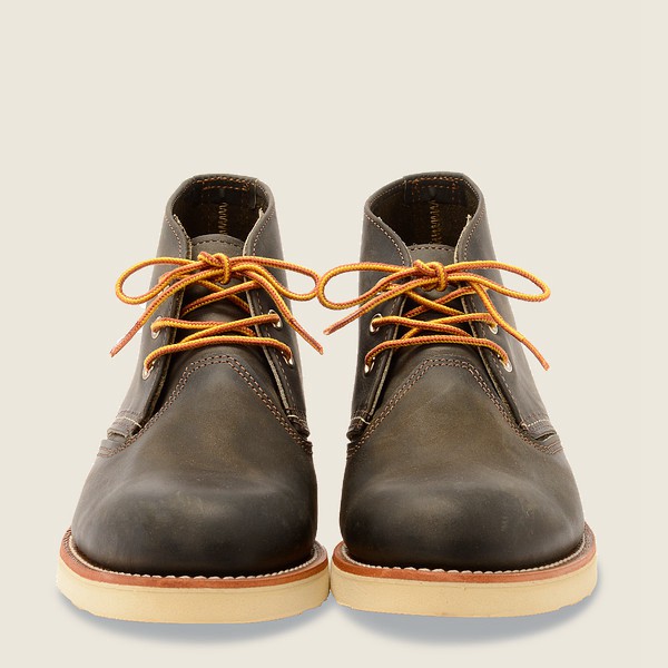 Red Wing Heritage Shoes Mens Dark Grey - Work - Chukka Rough & Tough Leather - 0562134-FR